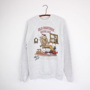 Vintage Grey Funny Hunting Graphic Sweatshirt